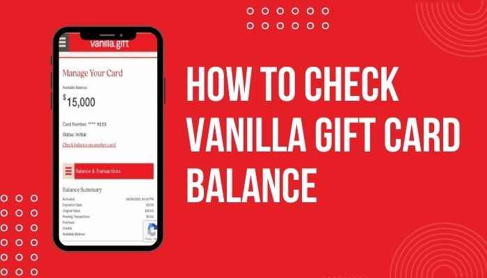 How To Check Vanilla Gift Card Balance